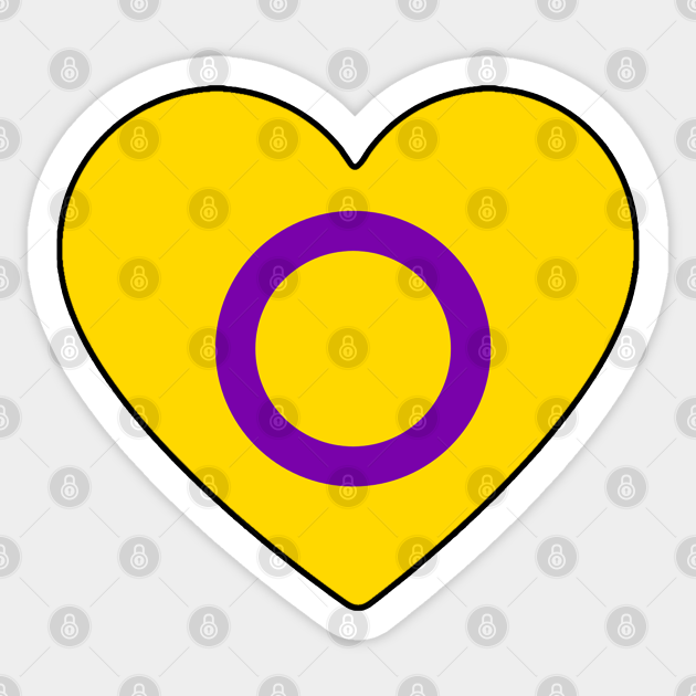 Intersex Pride Heart Intersex Sticker Teepublic